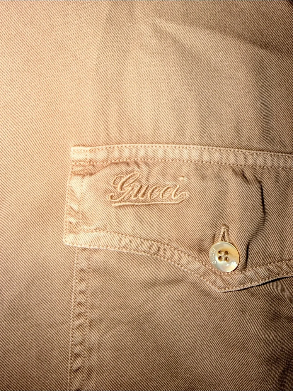 Gucci Men's Button-Down Shirt in Taupe